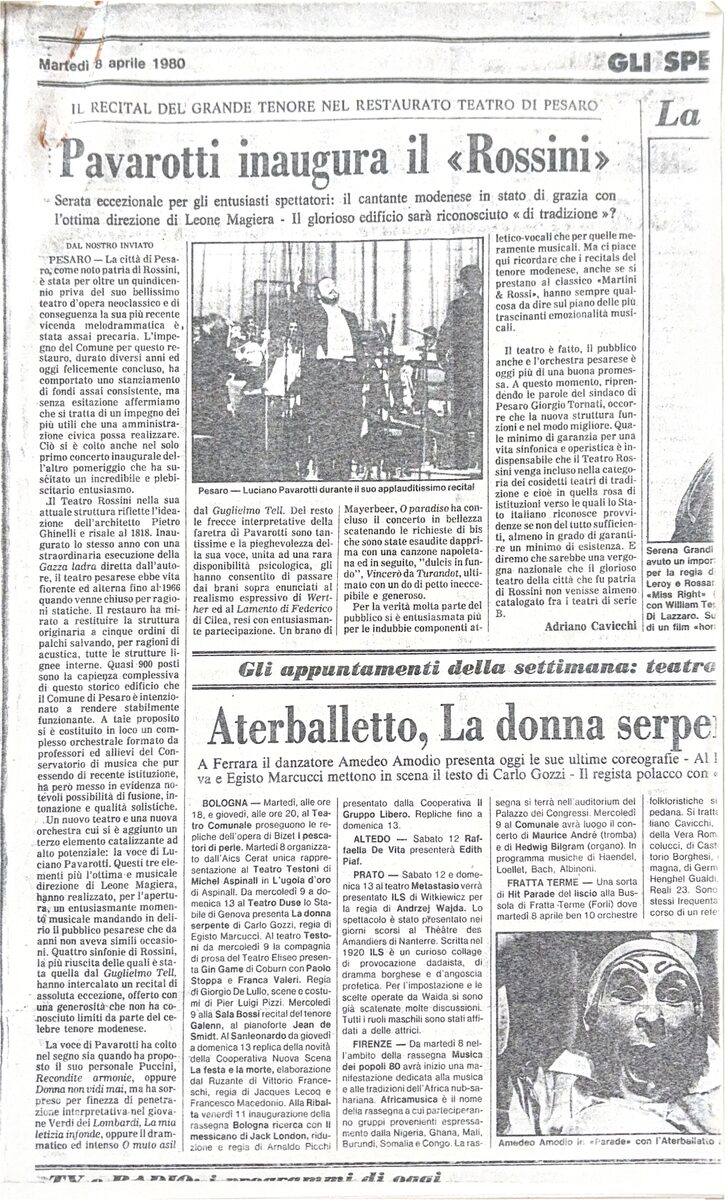 «Tanti affetti». Per una storia del Rossini Opera Festival